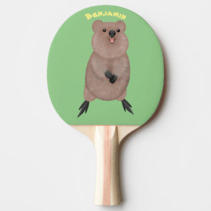 Raquette De Ping Pong Joli sourire mignon dessin animé quokka