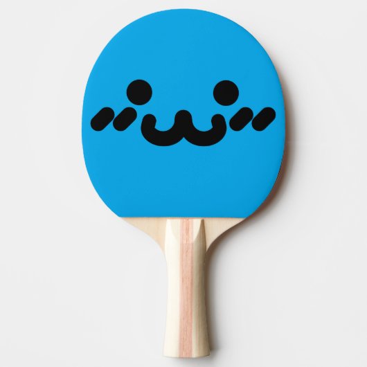 Raquette De Ping Pong Joli Visage Bleu (Devant)