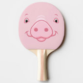 Raquette De Ping Pong Joli visage de cochon rose (Dos)