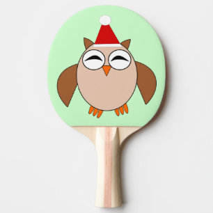 Raquette De Ping Pong Jolie chouette de Noël Ping Paddle