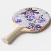 Raquette De Ping Pong Jolie impression de fleurs violettes (Devant Angle)