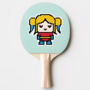 Raquette De Ping Pong Jolie mauvaise fille pixelisée