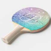 Raquette De Ping Pong Jolie Parties scintillant Holographique Fille Glam (Devant Angle)