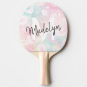 Raquette De Ping Pong Jolie Parties scintillant rose Fille Glamour (Devant)