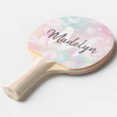 Raquette De Ping Pong Jolie Parties scintillant rose Fille Glamour (Devant Angle)