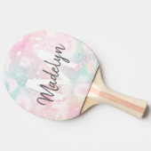 Raquette De Ping Pong Jolie Parties scintillant rose Fille Glamour (Côté)