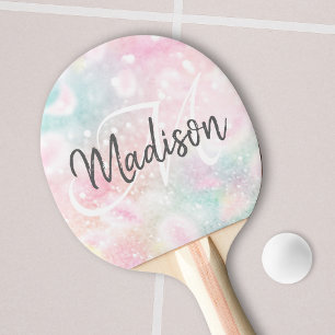 Raquette De Ping Pong Jolie Parties scintillant rose Fille Glamour