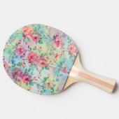 Raquette De Ping Pong Jolie peinture rose florale (Côté)