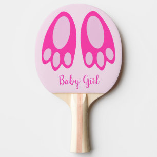 Raquette De Ping Pong Jolis pieds de lapin fille bébé rose Pâques person
