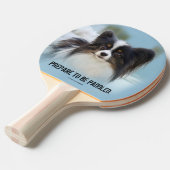 Raquette De Ping Pong Jouet Papillon mignonne Chien espagnol à l'quai (Devant Angle)