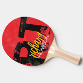 Raquette De Ping Pong Joueur cool Monogramme (nom et initiales) vieilli (Côté)