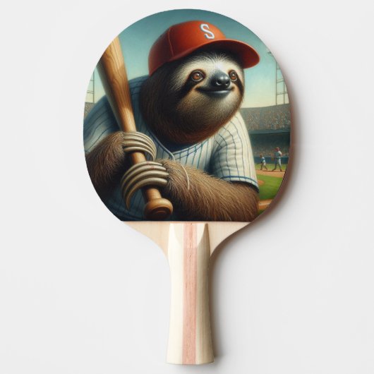Raquette De Ping Pong Joueur de baseball Sloth (Devant)
