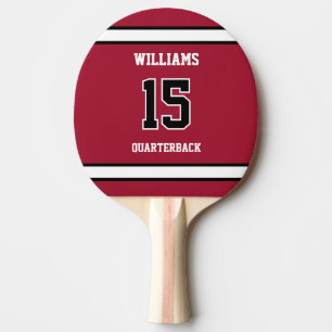 Raquette De Ping Pong Joueur de sport Rouge et Noir