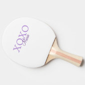 Raquette De Ping Pong Jour de la Saint Valentin Xoxo ajouter nom pastel (Côté)