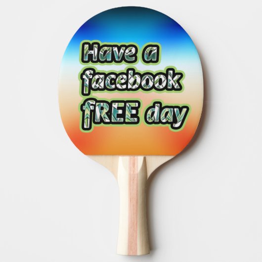 Raquette De Ping Pong Journée Facebook libre (Devant)