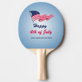 Raquette De Ping Pong Joyeux 4 juillet avec drapeau américain (Devant)