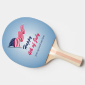 Raquette De Ping Pong Joyeux 4 juillet avec drapeau américain (Côté)