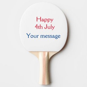 Raquette De Ping Pong Joyeux 4 juillet jour de l'indépendance ajoutez no