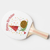 Raquette De Ping Pong Joyeux anniversaire ! Escargot Confetti (Côté)