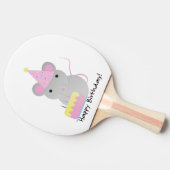 Raquette De Ping Pong Joyeux Anniversaire mignonne Souris de fête (Côté)