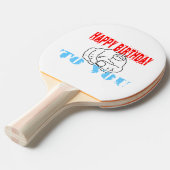 Raquette De Ping Pong Joyeux Anniversaire Pour Vous (Devant Angle)