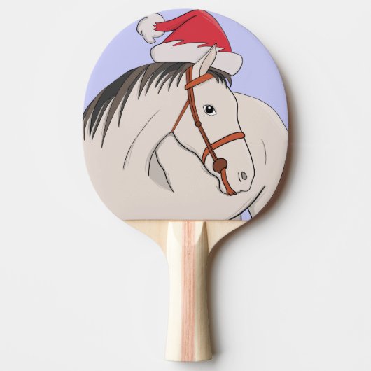 Raquette De Ping Pong Joyeux Cheval de Noël (Devant)