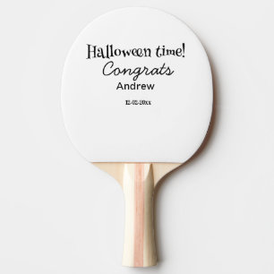 Raquette De Ping Pong Joyeux Halloween félicitations nom date année dipl