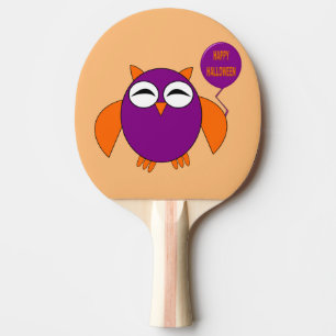 Raquette De Ping Pong Joyeux Halloween Party Owl Ping Pong Paddle