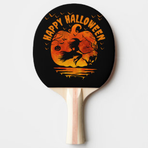 RAQUETTE DE PING PONG JOYEUX HALLOWEEN SORCIÈRE HOMMES FEMMES ENFANTS CO