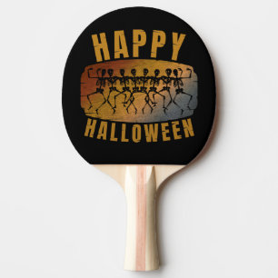 RAQUETTE DE PING PONG JOYEUX HALLOWEEN SQUELETTE DANSEUR