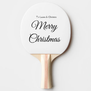 Raquette De Ping Pong Joyeux Noël ajoutez nom texte cadeau personnalisé