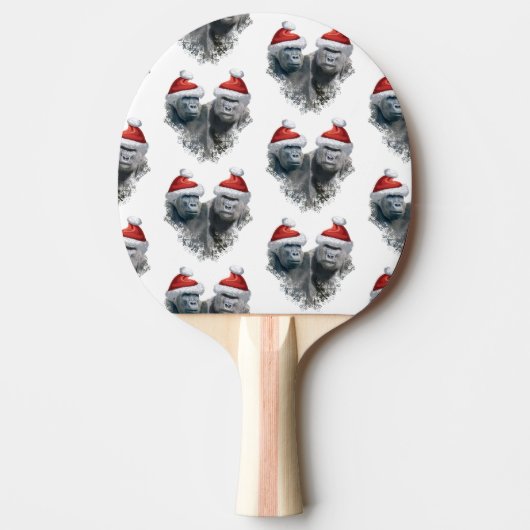 Raquette De Ping Pong Joyeux Noël Gorille (Devant)