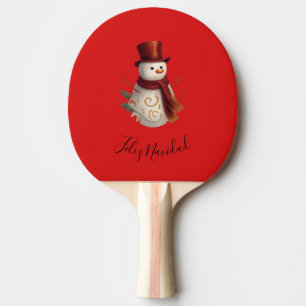 Raquette De Ping Pong Joyeux Noël Paddle - Feliz Navidad