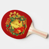 Raquette De Ping Pong Joyeux Nouvel An chinois du boeuf (Côté)