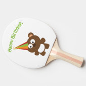 Raquette De Ping Pong Joyeux Ours d'anniversaire (Côté)