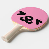 Raquette De Ping Pong Joyeux Puppy Visage rose clair (Devant Angle)