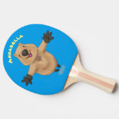 Raquette De Ping Pong Joyeux sauter quokka dessin animé (Côté)