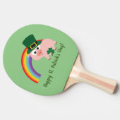 Raquette De Ping Pong Joyeux St. Patrick's Day Cute Leprechaun Pig (Côté)