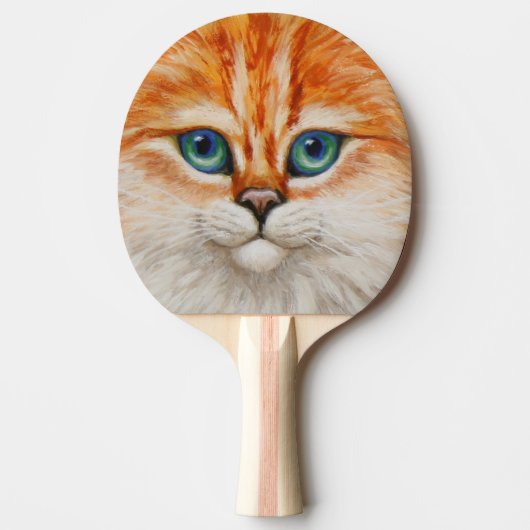 Raquette De Ping Pong Joyeux visage de Kitty Orange (Devant)