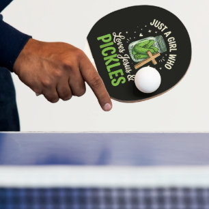 Raquette De Ping Pong Juste une fille qui aime Jésus et les pickles