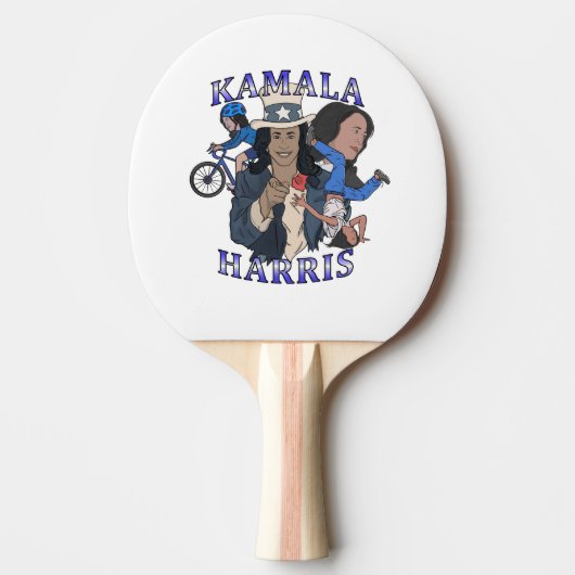 Raquette De Ping Pong Kamala Harris Bootleg Rap (Devant)