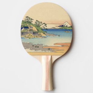 Raquette De Ping Pong Katsushika Hokusai Enoshima dans la province de Sa