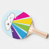 Raquette De Ping Pong Kawaii Cloud et Rainbow Ping Paddle (Côté)