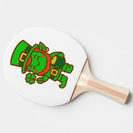 Raquette De Ping Pong Kawaii Lucky Leprechaun (Côté)