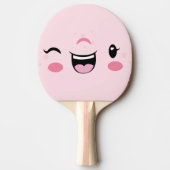 Raquette De Ping Pong Kawaii Ping Ping Ping Pink Winking rose (Devant)