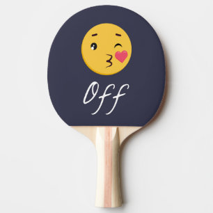 Raquette De Ping Pong Kiss Off Emoji Funny Trendy Populaire Cute