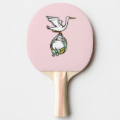 Raquette De Ping Pong La cigogne porte une petite fille (Devant)