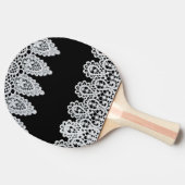 Raquette De Ping Pong La dentelle blanche forme une frontière sensible (Côté)