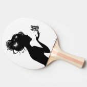 Raquette De Ping Pong La femme papillons blancs (Côté)