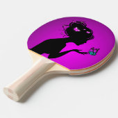 Raquette De Ping Pong La femme papillons violets (Devant Angle)